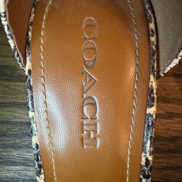 Coach Odetta Wedge With Signature Buckle Sandal Ankle Strap Size 9.5 - Picture 8 of 8